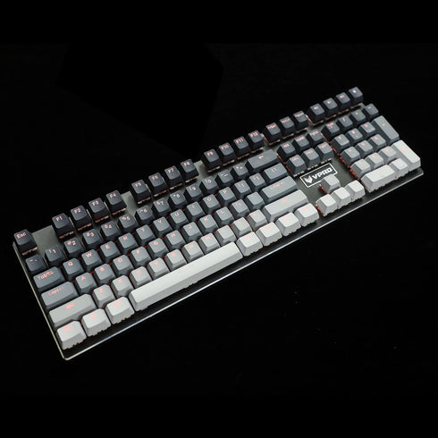 YMDK Double Shot 108 Dyed PBT Keycap Set, Rainbow Carbon Sunset Backlit for MX Switches (Polar Day)