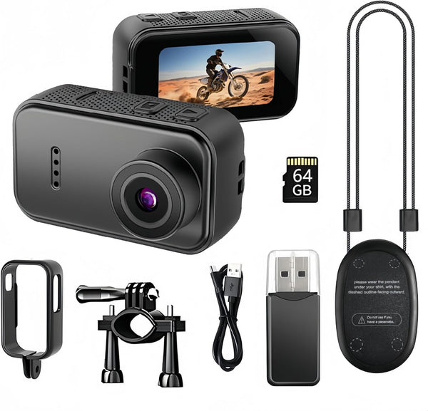 Boeavance Mini Body Camera, Thumb Action Camera, Tiny Size, Mount Anywhere Thumb Size