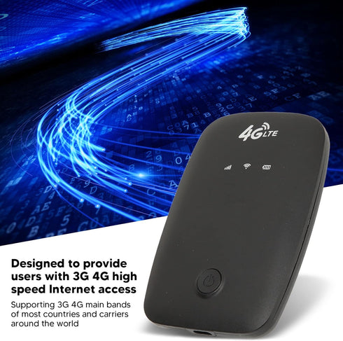 ciciglow 4G 140 Countries Mobile Hotspot Router, Portable Router with SIM Card Slot, Pocket Device with LED Display