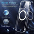 Magnetic Clear Case for iPhone 15 Pro Max, Compatible with MagSafe, Includes Glass Screen Protector and Camera Lens