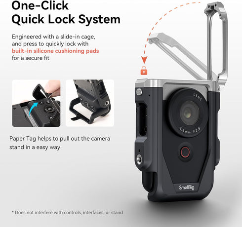 SmallRig Cage Kit for Canon PowerShot V10, Includes Furry Windshields, Lens Cap, Storage Bag, Reduces Wind Noise
