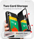 GOOSPERY Magnetic Door Bumper for iPhone 11, Protective Dual Layer Wallet Case with Card Holder - Black