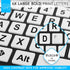 Magnus 325 Wireless Full Size Computer Keyboard, Large Print High Contrast Black & White Keys, Soft Buttons, Ideal for