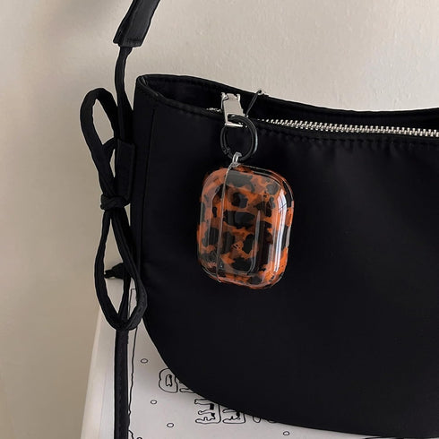 aaknhen 3rd Generation(2025) 3,Tortoise) Leopard Cheetah Print Case for AirPods Pro with Keychain Tortoiseshell Animal