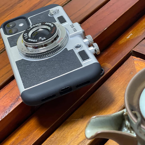 New Emily in Paris Phone Case, Vintage Camera Design for iPhone 11/12/13 Pro Max with Lanyard