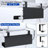 Zhiyo Steel 15.8in Cable Management Under Desk Tray - XL Clamp-On Cord Organizer for Desk, Black Wire Management Tray