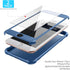 ORETECH iPhone 8 Plus/7 Plus Case with 2 Pack 9H Tempered Glass Screen Protector, 360° Full Body Hard PC Silicone - Blue