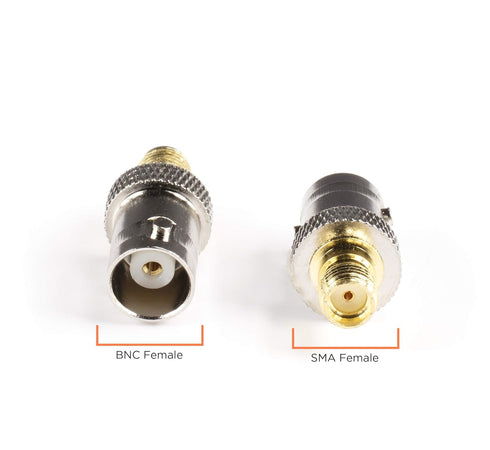 Gold SMA Female to BNC Female Adapter, 4 Pack Coupler, Male to Female Coaxial Connector for RF, SDI, HD-SDI