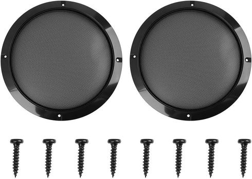 X AUTOHAUX 2pcs Grill Cover, 8inch Mesh Protector for Car Speaker Woofer, Subwoofer Grill, Black