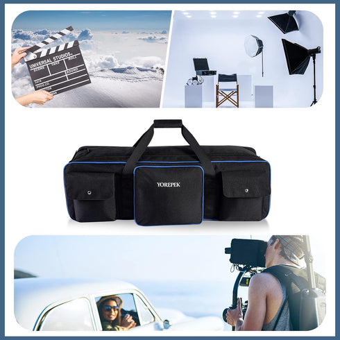 YOREPEK Tripod Carrying Case Bag - 30.5" Large Photo Studio Equipment Case with 2 Protective Padding for Light Stand,