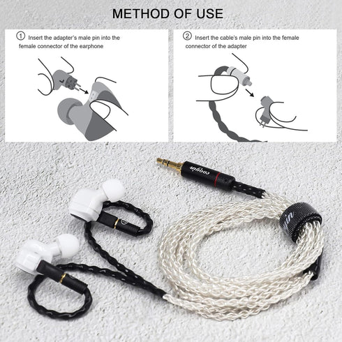 okcsc MMCX Female to EXK Adapter for Sony MDR EX1000 EX800 MDR7550 EX600 Connector (Transparent)