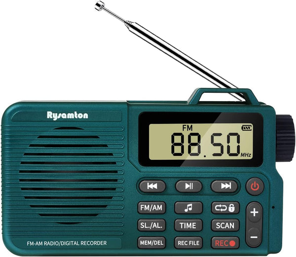 Portable AM/FM Radio, Digital Bluetooth 5.0 Radio Speaker with Alarm and Sleep Function, Large Display
