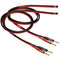 CESS-225-3f Banana Plug Adapter Connector to Bare Wire Open End Audio Cable for Speakers & Amplifier, 2-Channel