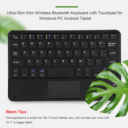 Sanpyl Ultra-Slim Wireless Keyboard - Mini 59 Keys Bluetooth Keyboard with Touchpad for Tablet/Phone/Desktop