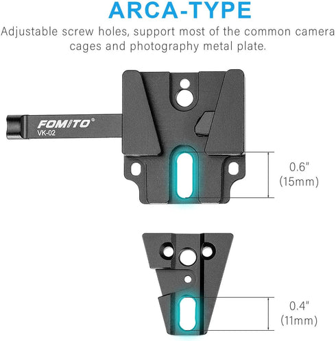 Fomito V-Mount V-Lock Base Station Quick Release Plate VK-02