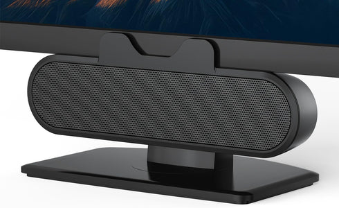 INGA Computer Speakers for Desktop PC, USB Monitor Speaker Bar with Clip-On, Wired