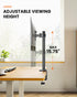Ergear Monitor Mount for 13-32" Screens up to 17.6lbs, Adjustable Height and Angle, Single Desk Stand (Black)