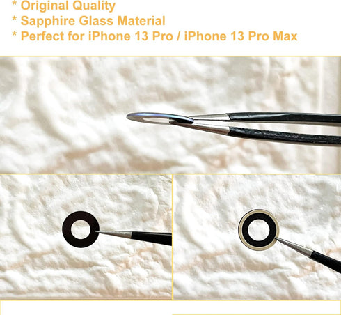 Back Rear Camera Glass Lens Replacement for iPhone 13 Pro and iPhone 13 Pro Max with Reparing Tool