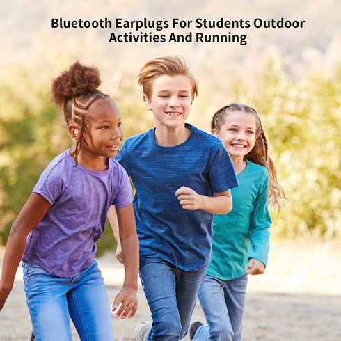 Headset Bluetooth Kids Earbuds, Pink Wireless Earbuds for Girls and School Classroom Earpods Small Ears Headphone