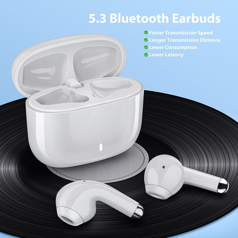 Wireless Earbuds for Samsung S24 Ultra S23 Fe S22+ S21, 5.3 Bluetooth Earbuds Noise Cancelling Ear Buds with Mic Touch HiFi Stereo Wireless Headphone for iPhone 15 Pro Max 14 Plus Pixel 8 7 Pro 6 A