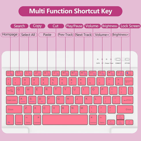 Keyboard Case for iPad 10.2" 9th 8th 7th Generation, Detachable Bluetooth Keyboard & Pencil Holder, Auto Sleep/Wake