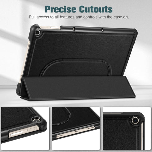 Fintie Slim Case for Google Pixel Tablet 11 Inch 2023, Lightweight Hard Back Shell, Tri-Fold Stand, Black