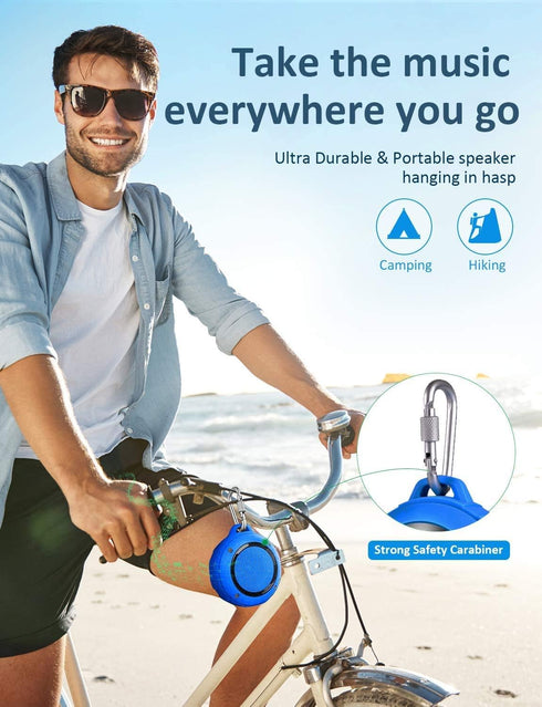 Kunodi Bluetooth Shower Speaker, IPX7 Waterproof, Dynamic Lights, Crisp Clear Sound, True Wireless Stereo, Portable