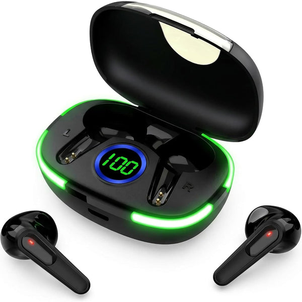 BSWLMDD Wireless Bluetooth Earbuds, Bluetooth 5.3, 20-Hour Battery Life, Hi-Fi Stereo Sound, LED