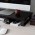 1-Tier Countertop Closet IRIS USA Multi-Purpose Modern PC Monitor Organizer Stand with Metal Legs, Ergonomic Desktop