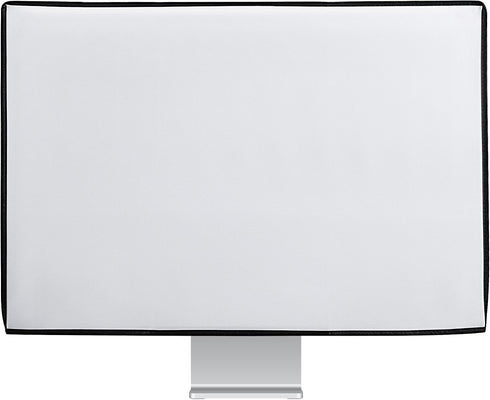 27-28" kwmobile Monitor Cover Compatible with Monitor - Dust Cover Computer Screen Protector - White