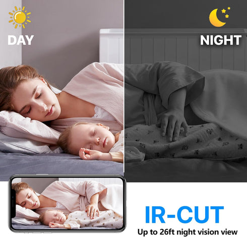 Smallest Wireless WiFi Camera, HD1080P Portable Baby Monitor, Pet Camera with Night Vision, Motion Detection
