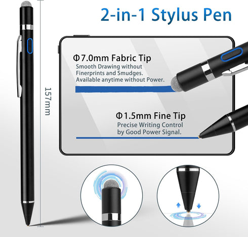 Stylus Pen for Google Pixel 8 Pro, Active Digital Pen with 1.5mm Ultra Fine Tip for iPad/iPhone/Lenovo/HP/Dell/ASUS