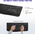 Wireless Keyboard, 2.4G Full-Sized Ergonomic Computer Keyboard with Wrist Rest for Windows, Mac OS, Laptop/PC/Desktop