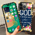 DAIZAG iPhone 15 Pro Max Case Compatible, B Bible Verse God Square Luxury Elegant Metal Decoration Corner Case