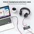MOSWAG 3.5mm Male to Female Extension Cable with Microphone, Nylon Braided, Compatible with Smartphones, Headphones,
