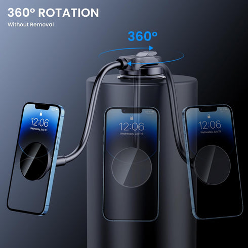 Magsafe Car Mount with Strong Magnets & Anti-Shake, Magnetic Phone Holder for Car, 18CM Long Arm for iPhone 15, 14, 13,
