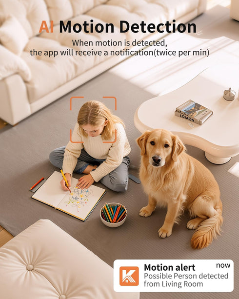 Techage 2K 5G 2.4G 2-Way 24/7 IP65, K07-2P Cameras for Home Security, & WiFi Security Camera Indoor Outdoor for Baby