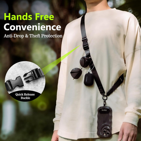 Azrra Adjustable Crossbody Phone Lanyard: Universal Cell Phone Strap for iPhone Samsung, Adjustable Crossbody