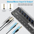 LZSIG 8 Channel Metal Stereo Audio Amplifier Headphone Splitter with Power Adapter, 1/4" & 1/8" TRS Outputs