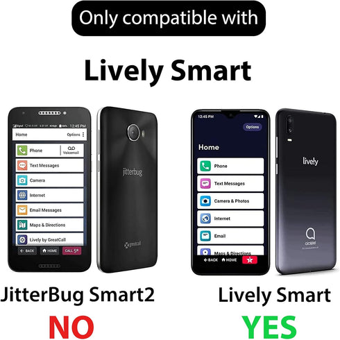 Ailiber (2 Pack) Compatible with Lively Smart Screen Protector, Jitterbug Smart3 5007S, Anti-Scratch, HD Clear, Bubble