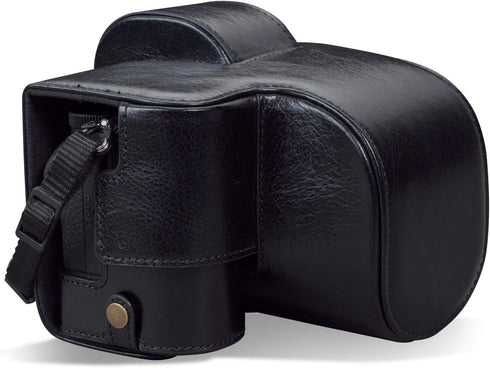 MegaGear MG1942 Ever Ready Genuine Leather Camera Case - Compatible with Nikon Z5, Black.