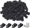 Glarks 120Pcs 1/4 Inch Black Nylon Screw Mounting R-Type Cable Clip - Wire Clamp with 120Pcs Screws