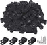 Glarks 120Pcs 1/4 Inch Black Nylon Screw Mounting R-Type Cable Clip - Wire Clamp with 120Pcs Screws