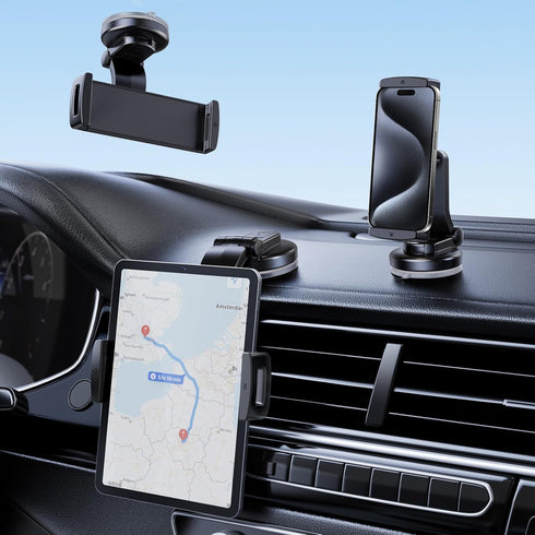Car Dash Phone Mount with 180° Adjustable Arm for Z Fold 6 5 4 3 2, 360° Rotatable for iPhone 15