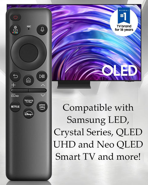 ????????-???????????? ?????????????? Solar Voice Remote Control for Samsung TV, Compatible with BN59-01432A