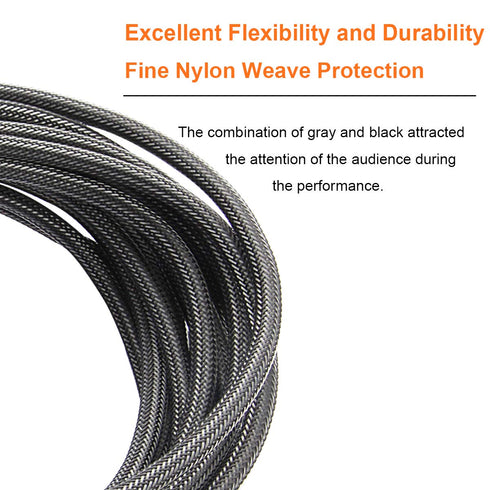 tisino 1/8 to 1/4 Stereo Cable, 3.5mm to 1/4 Adapter Aux Cord for Guitar, Keyboard, Laptop, Home Theater, 10ft