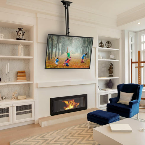 MOUNTUP Ceiling TV Mount for 24''-65'' TVs, Full Motion Height Adjustable Bracket, Holds 99lbs, Max VESA 400x400mm