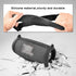 Silicone Case Cover for JBL Charge 5, Black, Waterproof Portable Bluetooth Speaker with Shoulder Strap and Carabiner