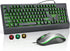 CHONCHOW USB Wired Keyboard and Mouse Combo with Red-Yellow-Green LED, Silent Gaming Keyboard
