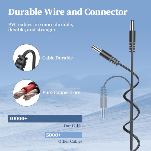 Dogtra 10V Charger Power Cord for ARC 1900S 1902S Super-X 3502NCP 2300NCP 2500T&B 3500NCP Remote Trainer Collar,
